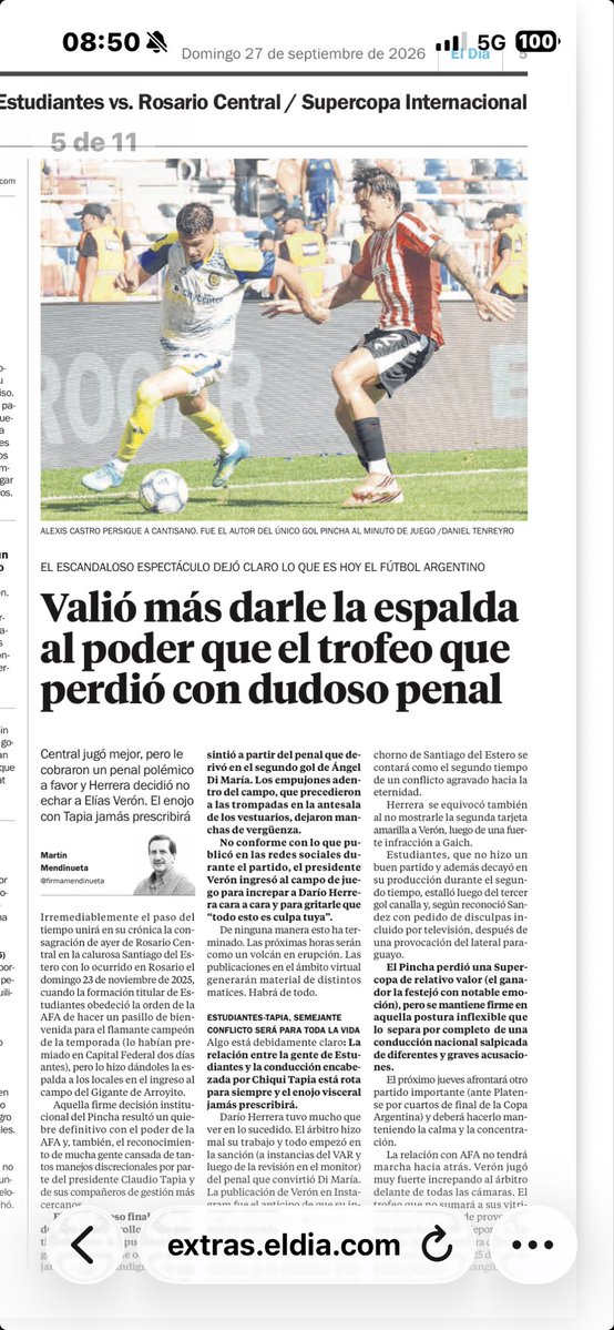FirmaMendinueta's tweet photo. Crónica de otro escándalo que manchó al fútbol argentino https://t.co/zDK9DoHs98