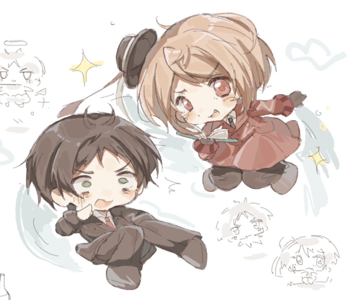 Niwat0rin's tweet photo. 相互さんの絵チャにお邪魔しました〜°・*☆ #串刺しヨーグルト https://t.co/ZH4dYuAOOB