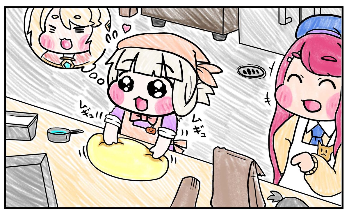 ootakiziro's tweet photo. 今日の仕事終わりトリッカルお絵かき

パンを作る1　🥖🍞

ｽﾋﾟｷはパン職人に教わっているようです

お腹がすいたわ

#ｽﾋﾟｷ
#트릭컬
#トリッカルㅤ https://t.co/JhIWTWi2ln