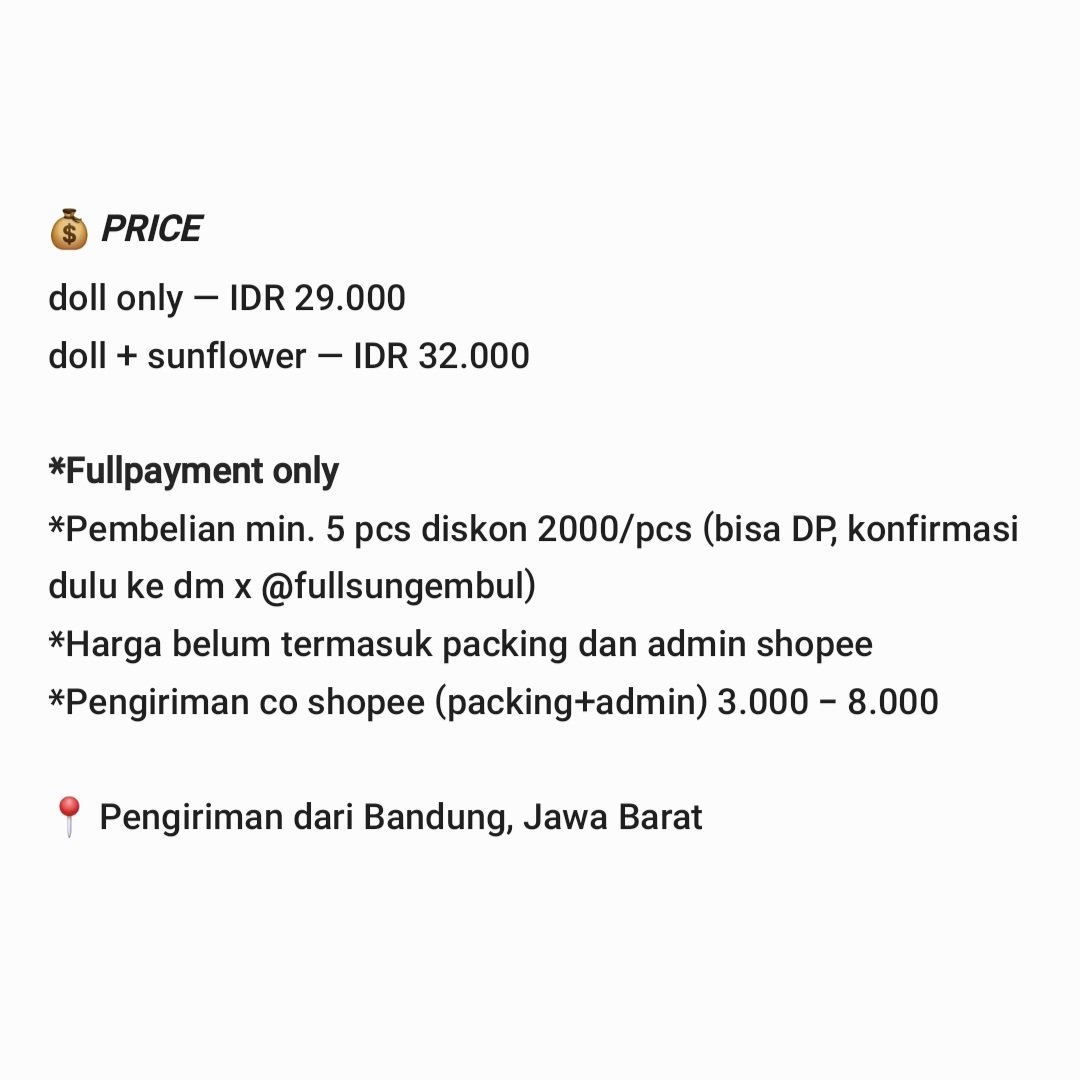 fullsungembul's tweet photo. 🧸 rt + like are appreciated ☆

Open Pre-Order Bear Plushie handmade
by fullsungembul, 2026

LIMITED SLOT! 
form ditutup jika sudah full slot.

Set your alarm!⏰️
📅 Minggu, 27 September 2026
🕗 20.00 WIB
Link Gform : https://t.co/eODMQbzXjA

Baca thread sampai habis ya! https://t.co/em8AsATnXi