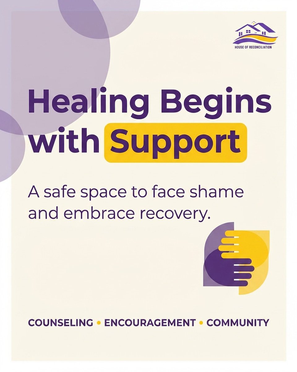emmathompsonb6z's tweet photo. Shame can feel isolating, but healing begins when we seek support. At House of Reconciliation, we offer counseling, encouragement, and a safe space to face shame and embrace recovery. Together, we can build a stronger, more connected community. https://t.co/2dSlsUiJNA