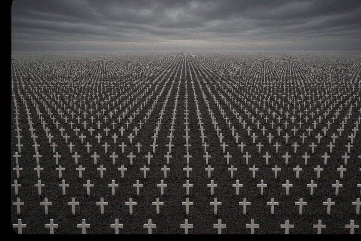 kimheller3's tweet photo. A field of white crosses is a common symbol for mass death and unmarked graves. 

Apartheid in South Africa (1948–1994) produced real killings, massacres, torture, and systemic violence 

Lest we forget the crimes against black south Africans under apartheid which were crimes against humanity