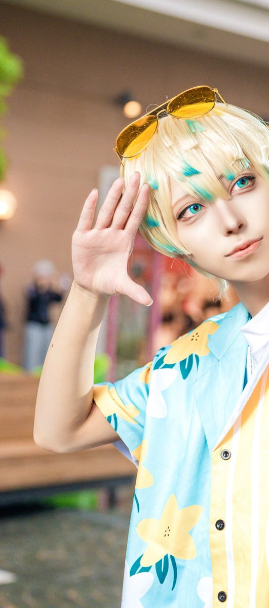 nag1_to's tweet photo. Cosplay／²  ₄  ³  ₄

               緋八マナ  ×   伊波ライ

                          ざぶぅん

 #アコスタみのおキューズモール https://t.co/GdEXWafrOA