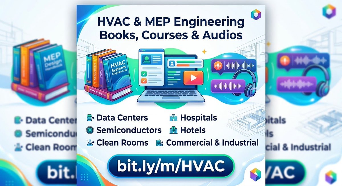 charlego's tweet photo. #HVAC #MEPEngineering #HVACDesign #DataCenters #CleanRooms #PharmaceuticalEngineering #SemiconductorManufacturing #HospitalHVAC #CommercialHVAC #IndustrialHVAC #BuildingServices #HVACBooks #HVACCourses #EngineeringResources https://t.co/c840UCnBDV