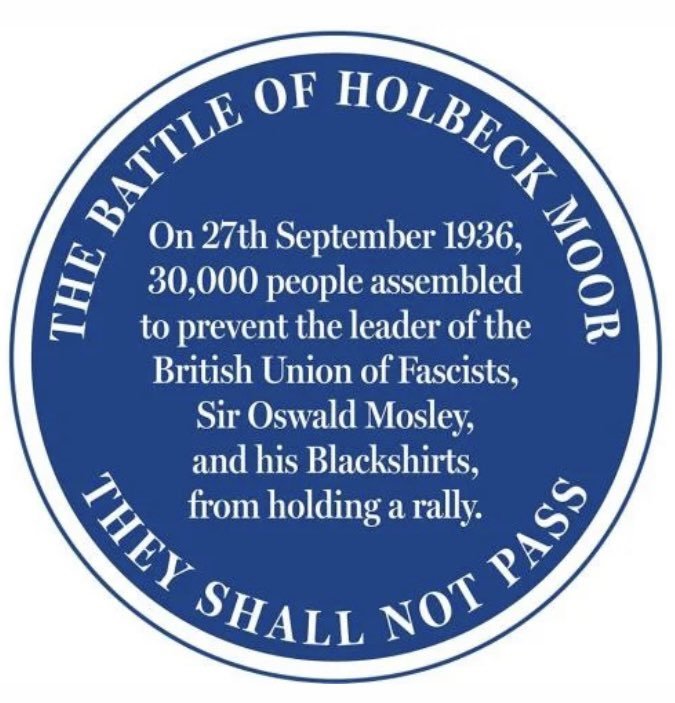 RichardBurgon's tweet photo. 90 years ago today, 30,000 people gathered on Holbeck Moor in Leeds to stop British fascist leader Oswald Mosley and his Blackshirts holding a rally.

My grandad was there to help stop the fascists.

I was so proud to speak at the unveiling of the plaque commemorating that day. https://t.co/xhzH2tgGWv