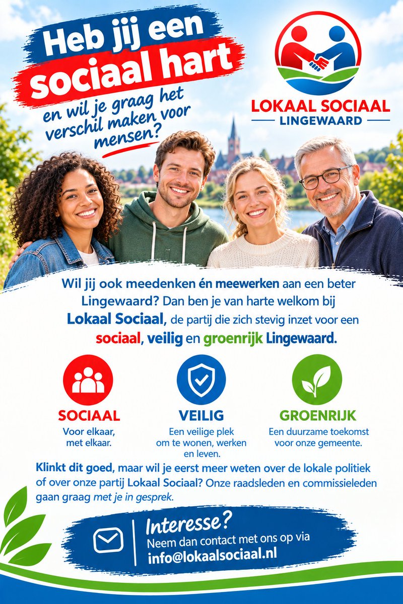 bclaassen71's tweet photo. Doe mee, wees welkom!
#LokaalSociaal #Lingewaard #Huissen #Bemmel #Gendt #Doornenburg #Haalderen #Angeren https://t.co/RpWhRZcoic