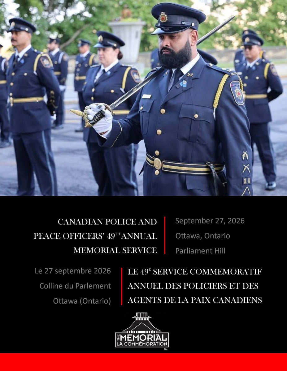 JournalCSWB's tweet photo. Today we honour the Canadian Police and Peace Officers who made the ultimate tragic sacrifice while keeping our communities safe. To watch this year's memorial service from Ottawa, please visit https://t.co/UFRNjJm9Ts. @CPPOM
  #HeroesInLife #HerosEnVie https://t.co/jvptcfL34u