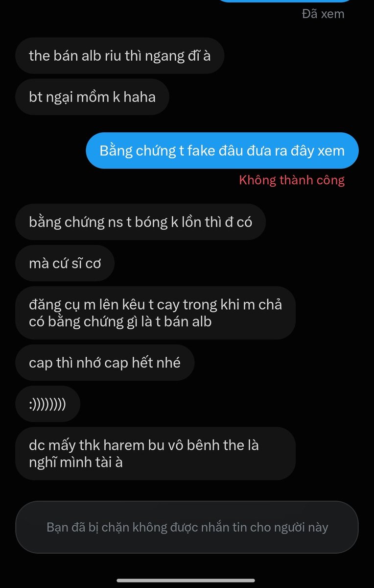 ayameannn's tweet photo. Lấy acc 9 ra nchuyen vs t mày ơi hèn chưa kìa cãi không lại block =)) cay quá gỡ block chửi xong block tiếp:))) thấy mình hề k con bốn không lòng?? https://t.co/Le63pWt1AH