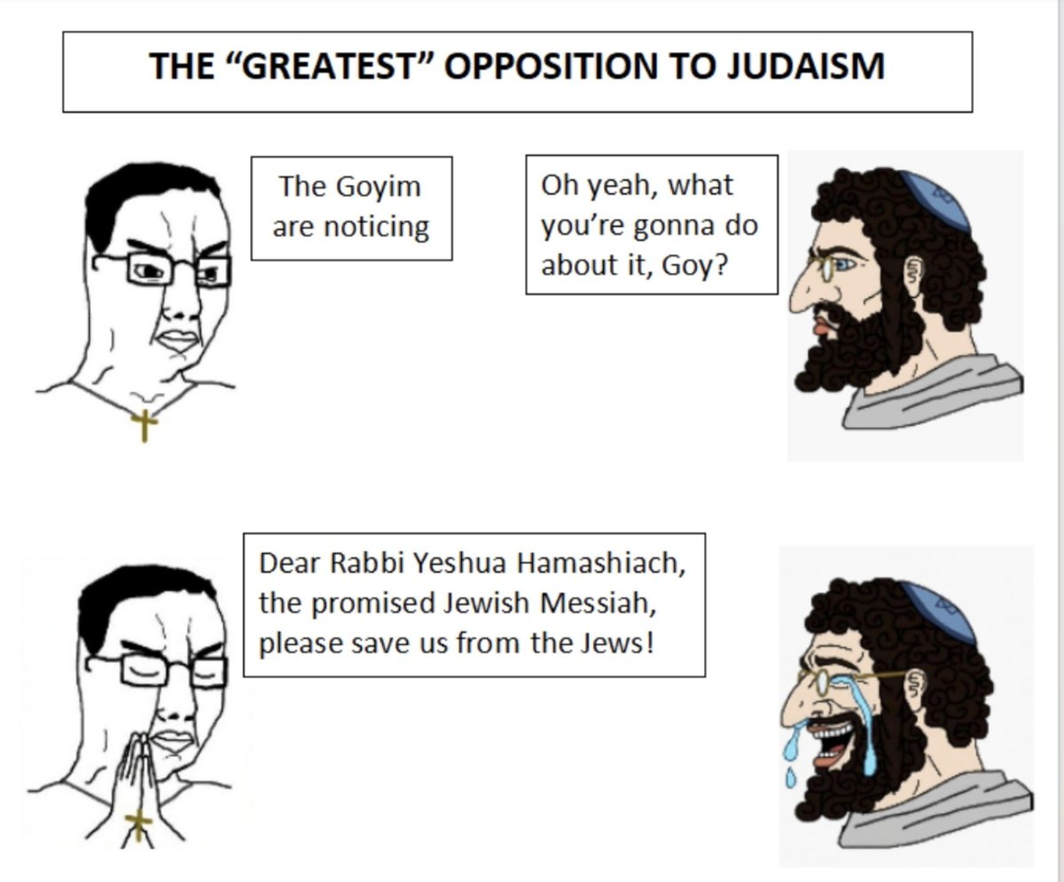 Sunofcarthage's tweet photo. @ChrisTyan1689 @SaulXShimon @JoelWebbon The greatest opposition for jews are kikeslaves https://t.co/k6DBh4tiXY