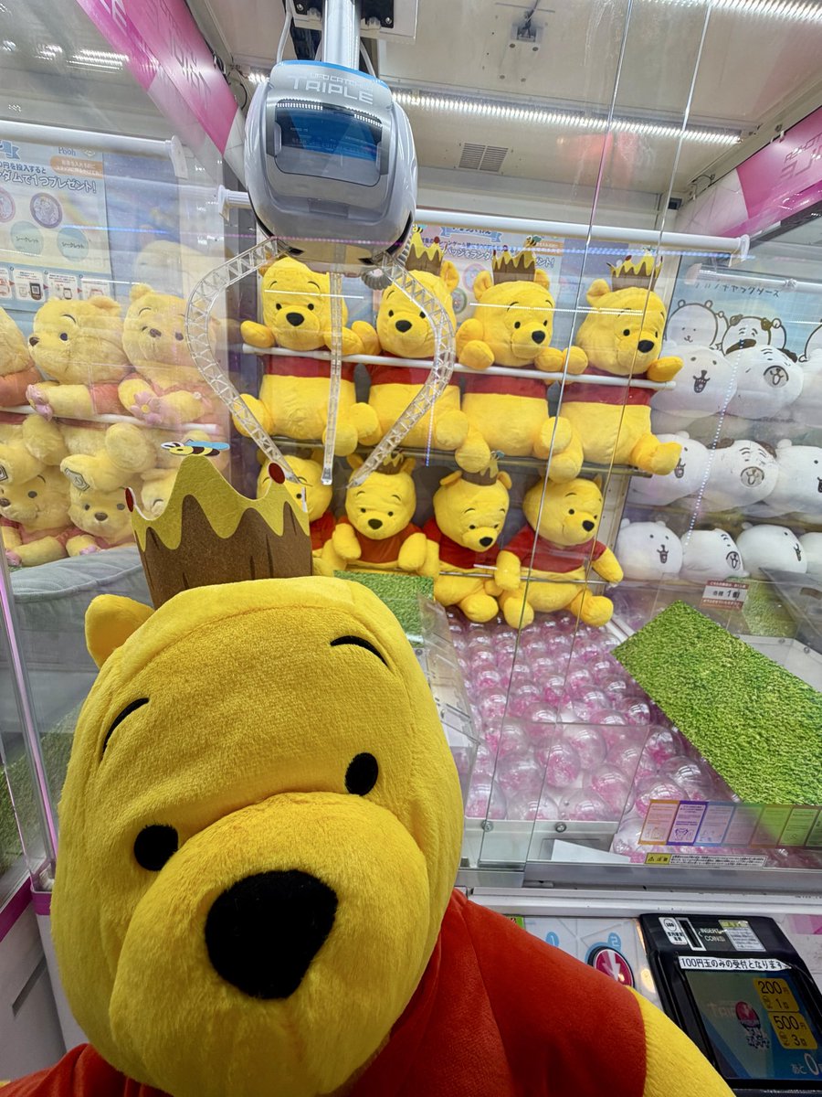 pooh3___83's tweet photo. ナムコ限定プーさん👑
しっかり缶バッチもゲット🌈 https://t.co/OMtFntZbWD
