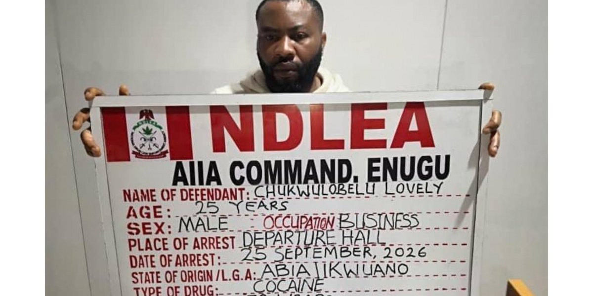 Naija_PR's tweet photo. The biggest risk in this cocaine case may not have been arrest, it was the attempt to solve a temporary money problem with a potentially permanent consequence

NDLEA says a 25-year-old newlywed businessman was arrested at Enugu airport while allegedly attempting to travel to Portugal with 72 wraps of cocaine inside his body. The agency says he later expelled the packets and reportedly told investigators he entered the alleged trafficking arrangement to offset expenses from his recent wedding. These remain allegations; he has not been presented here as convicted. 

That explanation, if accurate, carries a wider lesson.

Wedding debt is temporary. But trying to escape it through an extremely high-risk decision can create problems far larger than the original financial pressure: loss of income, legal expenses, disrupted travel, reputational damage and enormous strain on a new marriage.

There was also a danger that had nothing to do with law enforcement. Swallowing drug packets can be medically life-threatening; research on “body packing” shows that a packet can rupture and cause acute cocaine poisoning, while intestinal obstruction is another recognised complication. 

That makes the alleged reason particularly striking.

Someone may be trying to recover money spent celebrating the beginning of a marriage, yet the method chosen can potentially threaten health, freedom, livelihood and the marriage itself.

The broader lesson is not really about expensive weddings.

Temporary financial embarrassment is usually cheaper than an irreversible shortcut taken to escape it.