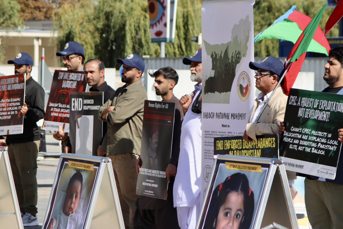 BNMFootages's tweet photo. Photo Highlights of BNM’s Three-Day Geneva Campaign

Photos captured during BNM’s 12th Balochistan International Conference (#BIC12), protests, rallies and photo exhibition, which highlighted Balochistan’s political and human rights situation.

#𝗕𝗡𝗠𝗮𝘁𝗨𝗡𝗦𝗲𝗽𝟮𝟬𝟮𝟲
#𝗕𝗡𝗠𝗚𝗹𝗼𝗯𝗮𝗹𝗖𝗮𝗺𝗽𝗮𝗶𝗴𝗻
#𝗧𝗵𝗲𝗕𝗡𝗠