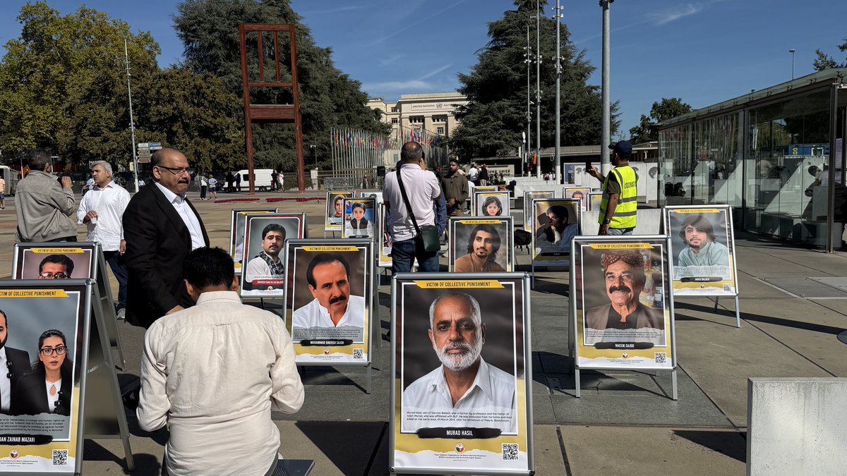 BNMFootages's tweet photo. Photo Highlights of BNM’s Three-Day Geneva Campaign

Photos captured during BNM’s 12th Balochistan International Conference (#BIC12), protests, rallies and photo exhibition, which highlighted Balochistan’s political and human rights situation.

#𝗕𝗡𝗠𝗮𝘁𝗨𝗡𝗦𝗲𝗽𝟮𝟬𝟮𝟲
#𝗕𝗡𝗠𝗚𝗹𝗼𝗯𝗮𝗹𝗖𝗮𝗺𝗽𝗮𝗶𝗴𝗻
#𝗧𝗵𝗲𝗕𝗡𝗠