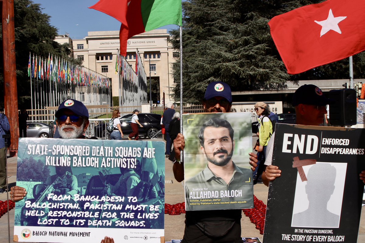 BNMFootages's tweet photo. Photo Highlights of BNM’s Three-Day Geneva Campaign

Photos captured during BNM’s 12th Balochistan International Conference (#BIC12), protests, rallies and photo exhibition, which highlighted Balochistan’s political and human rights situation.

#𝗕𝗡𝗠𝗮𝘁𝗨𝗡𝗦𝗲𝗽𝟮𝟬𝟮𝟲
#𝗕𝗡𝗠𝗚𝗹𝗼𝗯𝗮𝗹𝗖𝗮𝗺𝗽𝗮𝗶𝗴𝗻
#𝗧𝗵𝗲𝗕𝗡𝗠