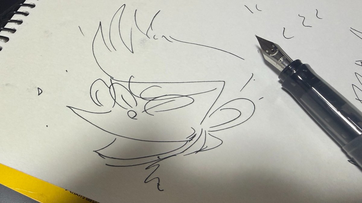 KOBA_ND5RC's tweet photo. KAKUNOにコンバーターつけてインク入れた。試し描き。 https://t.co/p4fxfnYOdA
