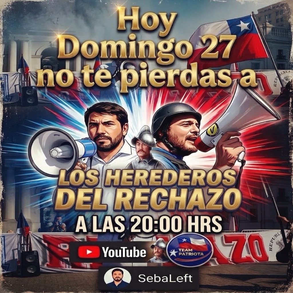 danipazchile's tweet photo. 🚨Se viene con todo hoy a las 8 pm‼️
Mi @FcoMunoz_TP y @Sebaleft https://t.co/7UCvhFZAa7