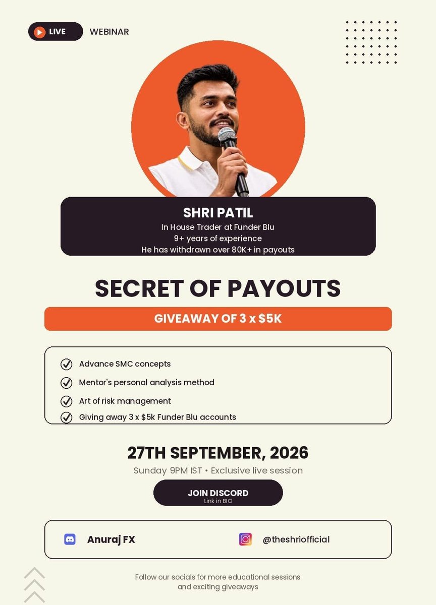 empirialprops's tweet photo. 🚨 THE SECRET OF PAYOUTS 🚨

TODAY at 9 PM IST, A LIVE with an In-House Market Trader.

🎙️ Real insights. Real experience.
🎁 3 × $5K Funded Accounts Giveaway.

Tasks for Giveaway:
1. FOLLOW @empirialprops @FlakeTrades @Traders_Ruler

2. BE IN SESSION to Win🌃

Be ready. 👀🔥 https://t.co/JgITsCrp06