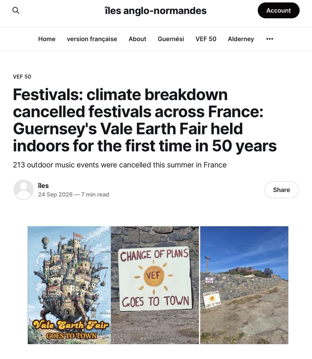 TomGirard's tweet photo. The Iles Anglo Normandes look at the 50th anniversary of the @valeearthfair, featuring contributions from me, is now up at https://t.co/6wg5s7Om1y - you can get a free subscription or donate to the site…

#music #musicfestivals #valeearthfair #vef50 #ilesanglonormandes https://t.co/8PXq7xUgL7
