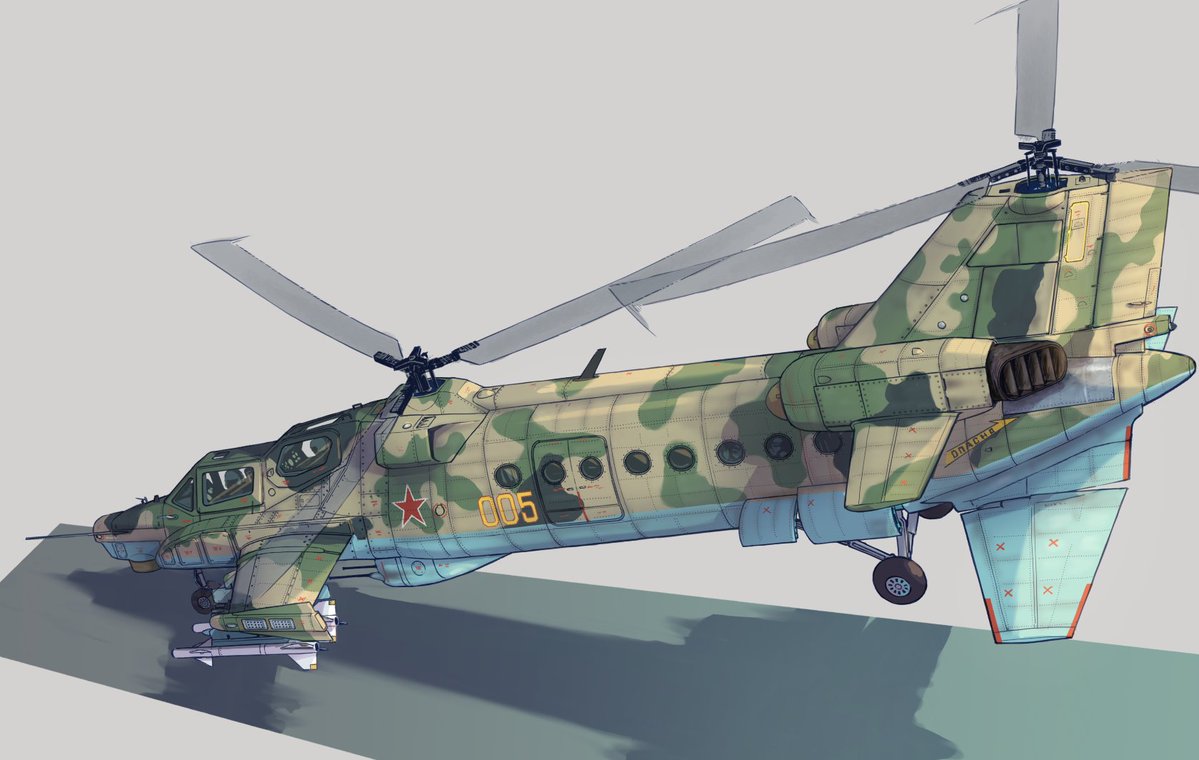 LenNagai's tweet photo. Kamov V-50の想像図でした
まぁ計画どまりで、それも大根みたいな模型があるだけらしいので正直似ても似つかないですが…機首は装甲化するんじゃないのという仮定です https://t.co/9qofjaufp0
