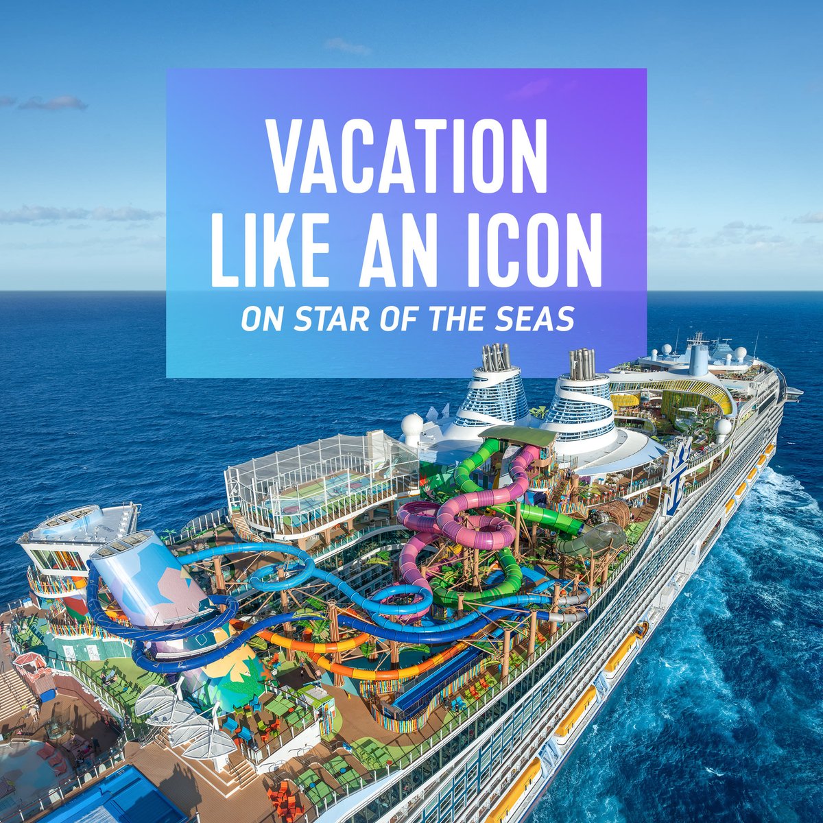 BSTvacations's tweet photo. 🌟 Chart a course to dreams-come-true onboard Star of the Seas, where there's something for everyone. Vacation Like an Icon on the boldest ship sailing from Port Canaveral. ✨ #RoyalCaribbean #StarOfTheSeas https://t.co/ACuECh7jr4