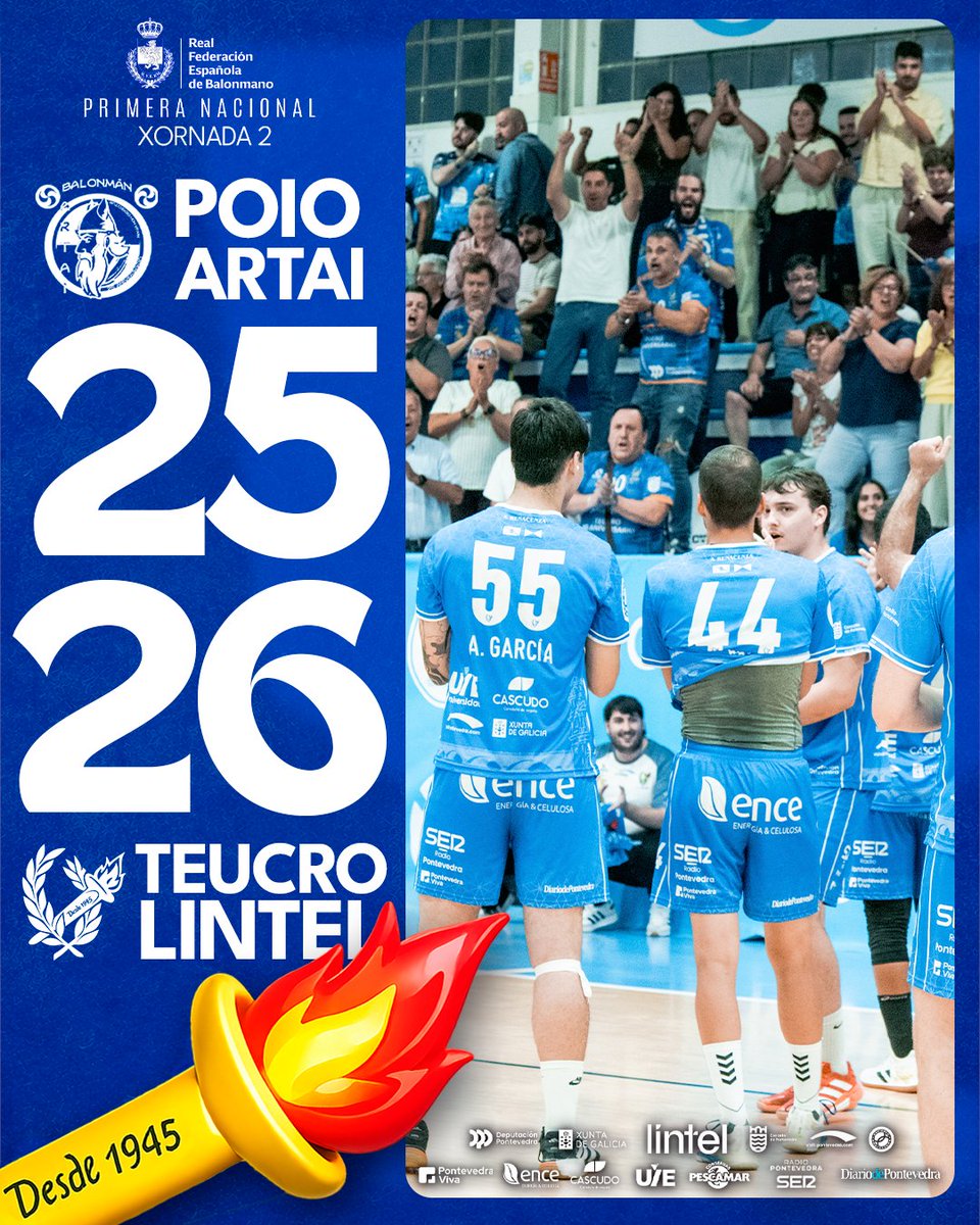 sdteucro's tweet photo. 𝕊𝔼 ℕ𝕆ℕ 𝕊𝔼 𝕊𝕆𝔽ℝ𝔼, ℕ𝕆ℕ 𝕍𝔸𝕃𝔼 💙🔥

25-26. Gañamos en Poio, sufrindo ata o final despois dun partido do máis competido.

Imos, Teucro! 💪

SER O QUE SOMOS 💙

#TeucroLintel #ARenacenza #SerOQueSomos https://t.co/3zM8DCTn71