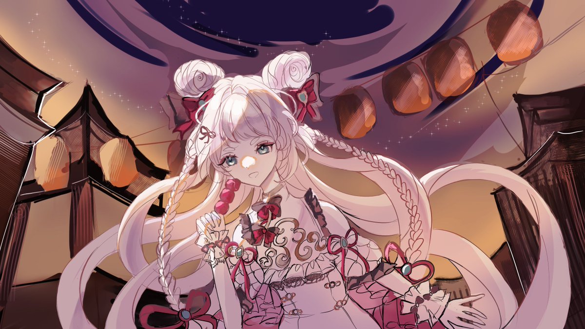 pocafest's tweet photo. ขอพาทุกคนมาชม Fan Art ของ @YueQinVtuber ผลงานโดย Rina Sunny กันน้า (ﾉ◕ヮ◕)ﾉ*:･ﾟ✧

ภาพนี้ให้อารมณ์เหมือนค่ำคืนในงานเทศกาลที่ทั้งหวาน ทั้งขี้เล่น และมีเสน่ห์มาก ๆ โทนสีชมพู ม่วง และส้มถูกวางไว้ทั่วทั้งภาพอย่างลงตัว มีทั้งโคมไฟเรียงอยู่ด้านหลัง ท้องฟ้ายามค่ำ และดวงจันทร์ดวงใหญ่ที่ช่วยทำให้บรรยากาศดูฝัน ๆ แต่ก็ยังอบอุ่นอยู่ในเวลาเดียวกัน (˶˘ ³˘˶)♡

สิ่งที่สะดุดตามากคือ YueQin ในลุคที่ดูน่ารักแบบมีเอกลักษณ์สุด ๆ ทั้งผมยาวถักเปีย มวยผมคู่ โบสีแดง และชุดที่เต็มไปด้วยระบายกับริบบิ้นหลายจุด ทำให้ภาพดูแน่นไปด้วยรายละเอียดแบบมองเพลินไม่เบื่อ ยิ่งมีท่าทางกำลังกินของหวานอยู่เบา ๆ ก็ยิ่งทำให้โมเมนต์นี้ดูเป็นกันเองและชวนยิ้มมากขึ้นไปอีก ٩(ˊᗜˋ*)و

อีกจุดที่น่าชอบคือเส้นสายและการลงสีของภาพที่มีความเป็นลายเส้นเฉพาะตัว ช่วยให้ YueQin ดูโดดเด่นท่ามกลางฉากเทศกาลด้านหลังได้อย่างชัดเจน ทั้งยังให้ความรู้สึกเหมือนเราได้แอบมองช่วงเวลาน่ารัก ๆ ของ YueQin ระหว่างเดินเล่นในคืนงานวัดเลย (人´ω｀*)♡

ทางทีมงานขอขอบคุณ Rina Sunny สำหรับผลงานที่เต็มไปด้วยรายละเอียด ความตั้งใจ และมาร่วมอวดสไตล์เฉพาะตัวกับ ECR น้า
ฝากทุกคนติดตาม สนับสนุน และส่งกำลังใจให้นักวาดกันด้วยนะ

ขอบคุณที่มาร่วมวาดวีทูปเบอร์ใน ECHORIA และช่วยเติมอีกหนึ่งโมเมนต์น่ารักสดใสในคืนเทศกาลให้คอมมูนิตี้ของพวกเราน้า

สนับสนุนโดย @FLYING_Fat_Cat_
เติมเกมก็ได้ สนับสนุนโอชิก็ดี มาร่วมโหวตครีเอเตอร์ECHORIAในดวงใจกันได้ทุกเดือนเลย!

#YueQin #RinaSunny #FanArt #ECHORIA #ECR #VTuberTH #นักวาดไทย #VTuber #POCA