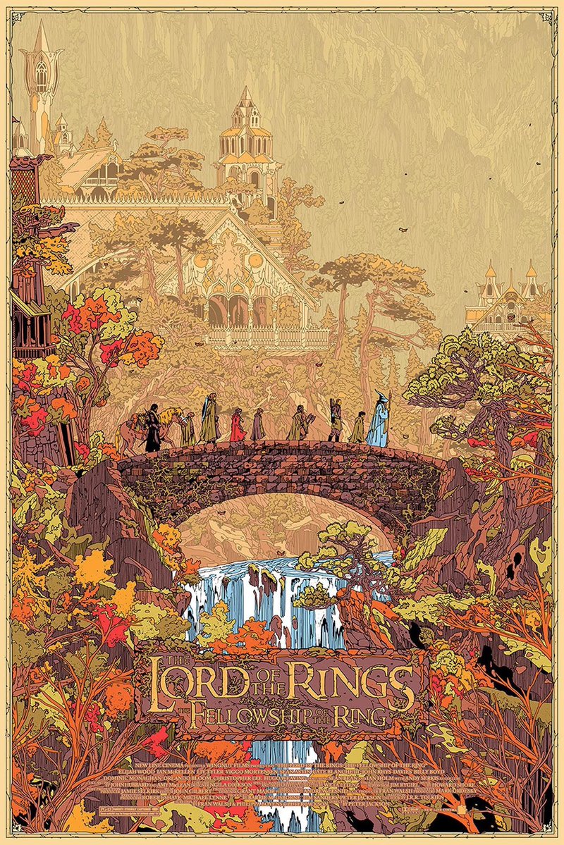 SeanMac67914982's tweet photo. The Fellowship leaves Rivendell by Kilian Eng. https://t.co/e8V3qjBk0Z
