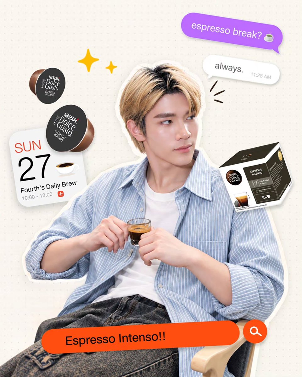 G4PPKris's tweet photo. Bespectacled boy is here! 🤓🤎 Serving up Café Au Lait, a smooth and fragrant latte that makes your heart flutter.
Imagine how blissful it would be to sip it with this four-eyed boy... ☕️😳
#NESCAFEDolceGusto
#YourCoffeeShopatHome
#DolceGustoXFOURTH
#GENFOURTH
IG: fourth.ig | 2026.09.27
#Fourthnattawat #โฟร์ทณัฐวรรธน์
@tawattannn