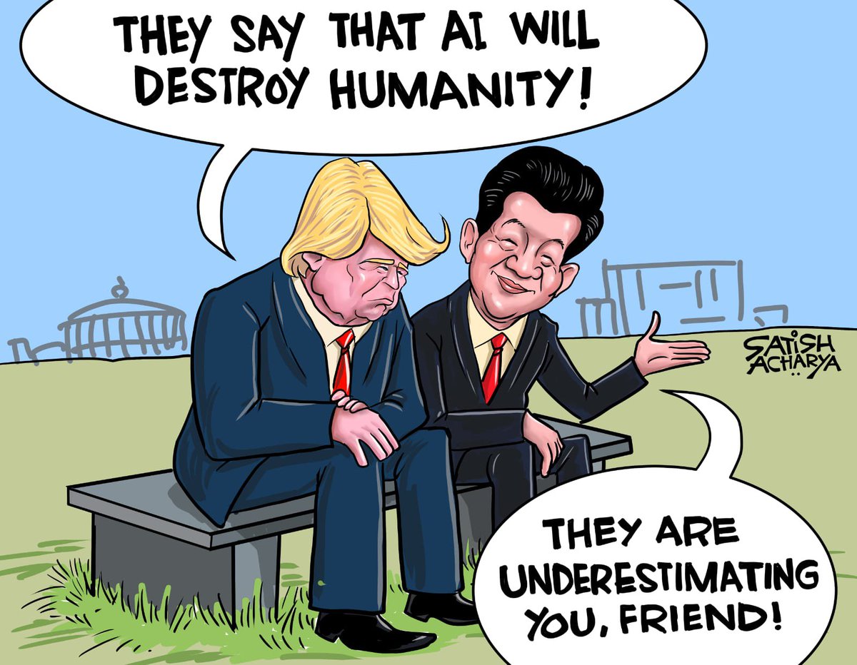 satishacharya's tweet photo. Will AI destroy humanity? #AI  #Trump https://t.co/t58uZtjch3