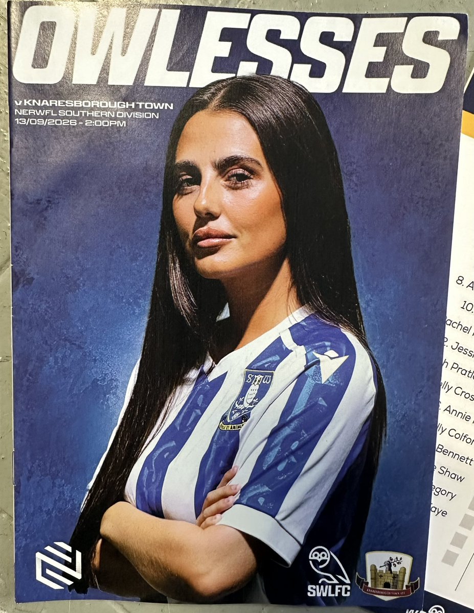wedwarehouse1's tweet photo. Come on the Owlesses🦉

Their 1st ever @swlfcofficial #swlfc #swfc programme from the recent home game v Knaresbrough Town 13/9/2026 added to our collection 💙

We are personally very proud of this programme & the involvement, my son Jensen has had with #swlfc media team recently 👏

Back the fundraiser set up by John Tompkins RIP and give what you can. and get the new kit for the ladies below ⬇️ 

With Wisdom & Courage 💙⭐
 
#sheffieldwednesday
#wawaw
#football
#museum 
#Kelhamisland 

https://t.co/C5zaaFd2lC  

https://t.co/yVSVWi7EXZ