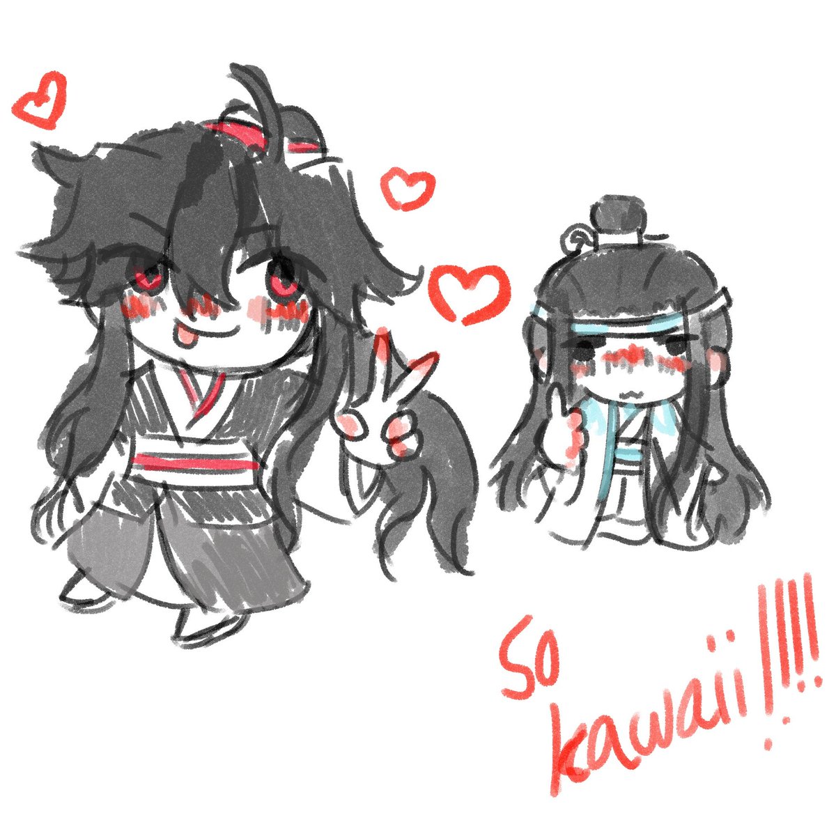 Teroromu's tweet photo. Got stuck drawing randomly </3
(Ahhh still trying to figure out my artstyle so this was a breath of fresh air)
#art #mxtx https://t.co/qZQMElSR6W