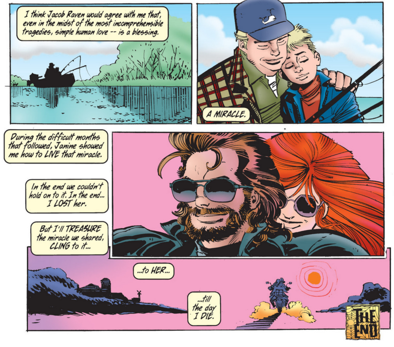nameless_gul's tweet photo. Spider-Man: The Lost Years #2-3  

서로에 대한 감정은 분명하지만, 각자의 비밀 때문에 더 가까워지지 못하는 벤과 재닌. 루이스의 진심과 거짓 사이에서 몸도 마음도 붕괴해 가는 케인. 버려지고 무너져 가는 자신과 달리, 진실을 털어놓고 스스로 행복을 찾은 벤에 대한 케인의 분노와 절망이 교차하는 격렬한 내용이었다.  

벤은 결국 레이븐의 일을 모른 척하지 못한다. 병원에서 납치당한 그의 아들을 되찾아주고 솔트레이크를 좀먹는 갱단을 정리하던 중, 세포 붕괴로 이성을 잃은 케인이 벤을 공격한다. 케인은 벤을 움직일 수 없는 상태까지 폭행하고 자리를 떠나지만, 루이스와 테넌이 한패가 되어 레이븐의 아들과 벤에게 총을 겨누는 장면을 목격한다.  

루이스는 테넌에게 매수 내부 스파이였다. 벤이 처음 루이스를 구해주었을 때도 그녀는 자신의 알리바이를 조작하고 있었으며, 레이븐의 집을 폭파한 것 역시 루이스가 관여되어 있었다. 배신당했다는 사실을 알게 된 케인은 그녀에 대한 살의를 불태우며 다시 현장에 난입해, 얼떨결에 벤의 목숨을 구하게 된다.  

빈사 상태의 벤은 재닌을 찾아간다. 재닌은 살인자인 자신의 과거를, 벤은 자신의 정체와 클론이라는 사실을 밝히며 서로의 마음을 확인한 뒤 함께 떠나기로 한다. 하지만 재닌을 뒤쫓던 레이븐 형사와 그의 파트너로 함께 온 루이스에게 붙잡히고 만다. 벤이 자신의 일을 망쳤던 남자임을 알아본 루이스는 그를 죽여 입을 막기 위해 집요한 추적을 시작한다.  

벤과 재닌을 먼저 찾아낸 루이스가 벤을 죽이려 할 때 다시 나타난 케인은 그녀의 목을 꺾어 살해한다. 그리고 벤의 인생까지 망칠 목적으로 권총에 지문을 남긴 채 루이스의 시신을 향해 총을 난사한다. 이어 루이스의 얼굴에 케인 특유의 표식을 처음으로 남긴 뒤 도망치듯 떠난다.  

여기까지가 1975년 TASM #149 에서 처음 등장한 이후 20년 만에 다시 등장한 벤 라일리에 대한 비하인드 스토리다. 어찌 보면 지금까지의 이야기는 장장 3년에 걸쳐 온갖 수난을 보여줄 '클론 사가'의 프롤로그라 할 수 있겠다.  상당히 무겁고 진중하며, 시종일관 우울한 분위기로 전개된다. 특히 케인이 루이스에게 배신당하고 처음으로 눈물을 흘리는 장면과 결국 루이스를 망설임 없이 죽이는 장면이 인상 깊다. 여성 캐릭터를 희생시켜 서사를 쌓는다는 비판은 피하기 어렵겠지만, 이 장치가 케인의 삶이 돌이킬 수 없음을, 그의 고통스럽고 비참한 캐릭터성을 명확히 보여준다고 생각한다.   

+) 
한 가지 개연성이 아쉬운 부분은 벤과 케인이 처음 만났을 때, 케인을 알 리 없는 벤이 그의 이름을 부른 부분이다. 다른 서적들을 아무리 뒤져봐도 벤은 이전에 케인을 만난 적이 없다. 자연히 독자는 벤의 클론으로서의 기억이 케인을 기억하고 있는 건가 하는 추측에 기댈 수밖에 없다.
