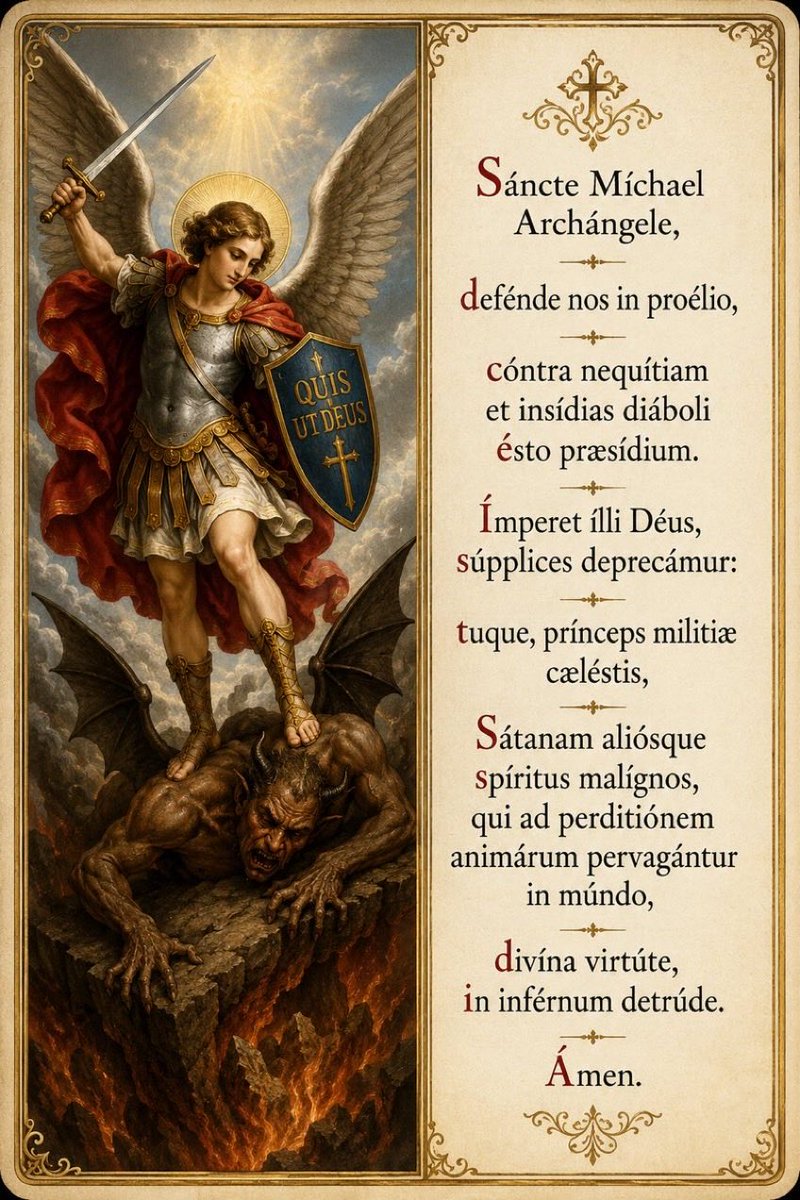 CVolatile93395's tweet photo. @CatholicArena Saint Michael the Archangel, defend us in battle 🙏🏻 https://t.co/Ikg1vmT4yb