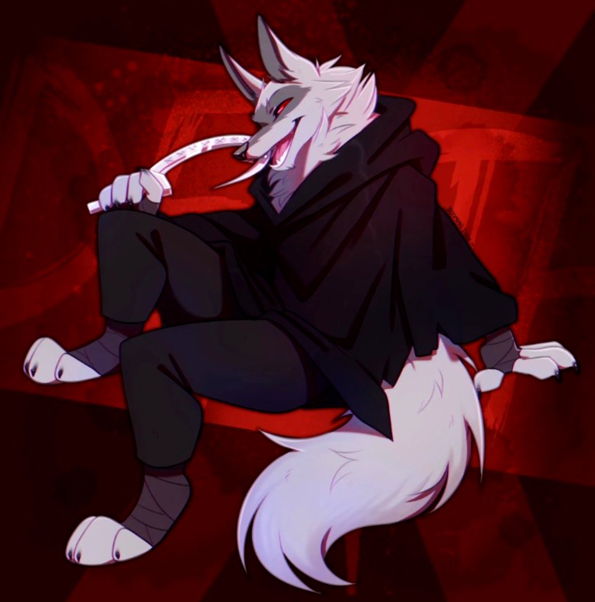 PrinceWolf56's tweet photo. The Wolf O'Donnell art is by @cottonnotton 

This two absolutely be friends in the future https://t.co/UHhmsuBoHA