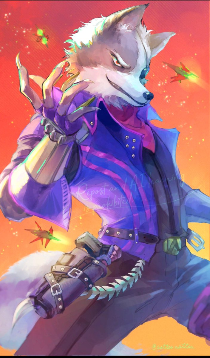 PrinceWolf56's tweet photo. The Wolf O'Donnell art is by @cottonnotton 

This two absolutely be friends in the future https://t.co/UHhmsuBoHA