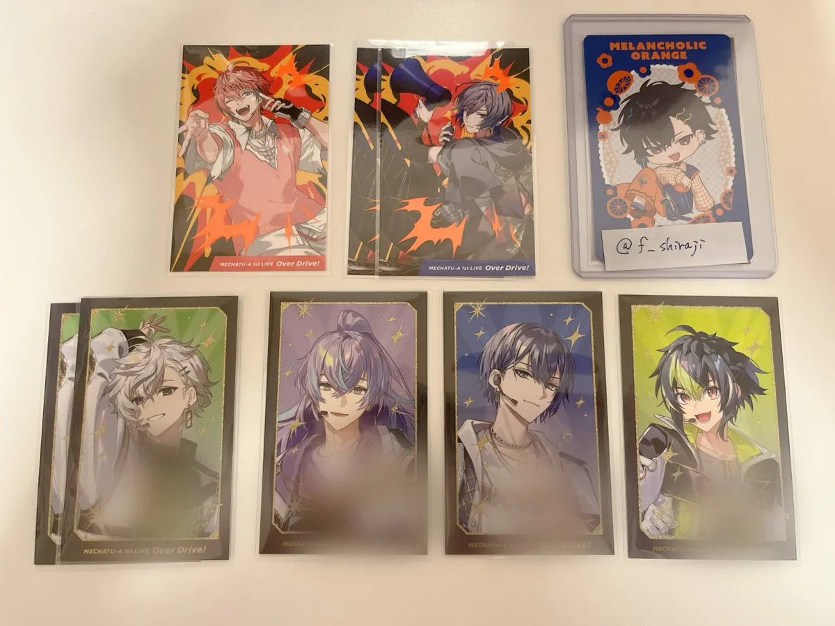 f_shiraji's tweet photo. 【交換】にじさんじ MECHATU-A 1st LIVE Over Drive! チェキ ランダムカード

譲)画像1枚目
求)画像２枚目

・コンプ目的 各1求
・同ビジュ同士の交換・纏めての方優先
・郵送or10/10現地
・初回リトリン必読
お気軽にお声がけください🙇‍♀️ https://t.co/J7lWUpMOuO