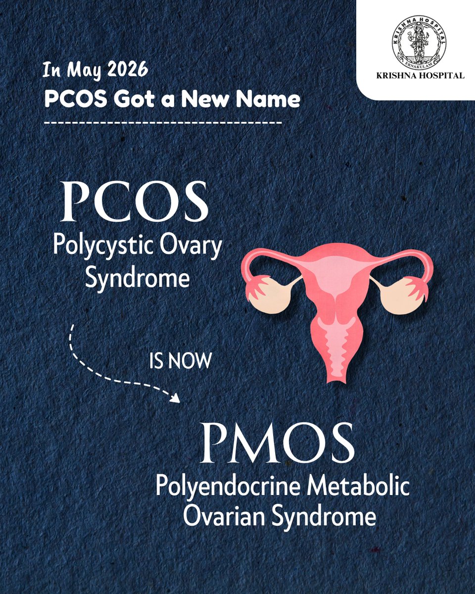 KrishnaEKM's tweet photo. PCOS (Polycystic Ovary Syndrome) will now be known as PMOS (Polycystic Ovarian Metabolic Syndrome). The decision to change the name was made after 14 years of research.

#pmosnamechange #pcosawareness https://t.co/px7lNybHLM
