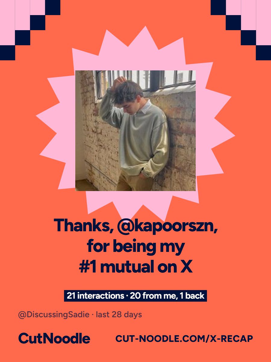 DiscussingSadie's tweet photo. @kapoorszn is my #1 mutual on X. https://t.co/KMRHPmiF25