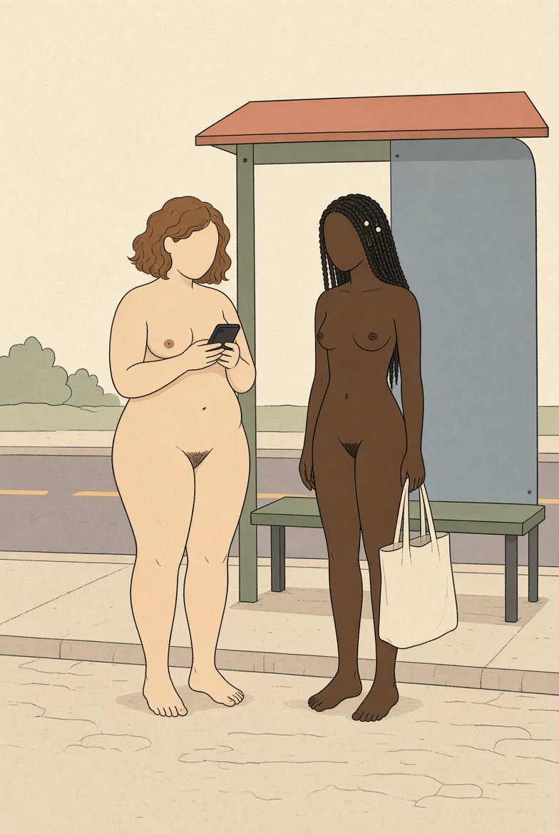 Nnp_studio's tweet photo. Just waiting for the bus.
ordinary bodies. ordinary days.
we draw people doing nothing special, with nothing on.
illustrated ordinary life, undressed
#NakedNormalPeople #NormalizeNudity #NudeIsNormal #EverydayBodies #BodyPositivity #IllustratedNude #OrdinaryBodies https://t.co/D5PmWkReo0