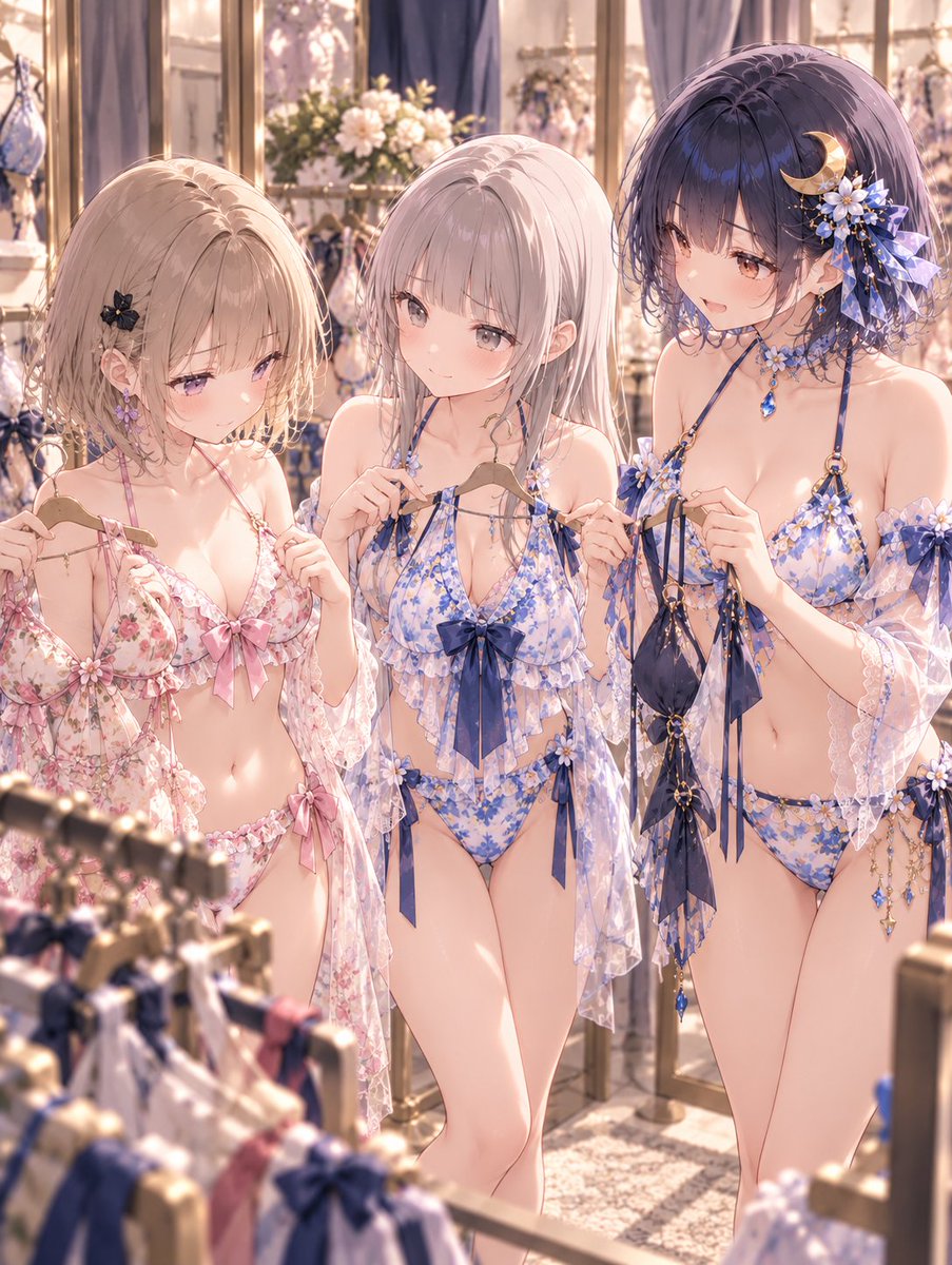 shizuku_tsuki38's tweet photo. #ナイショの試着会　#交流企画
ネリアちゃん@lavia_room 
叶音ちゃん@dgt2zp 

二人でネリアちゃんのを選んであげてるみたい💕
可愛い✨ https://t.co/qmIl3e1MGi