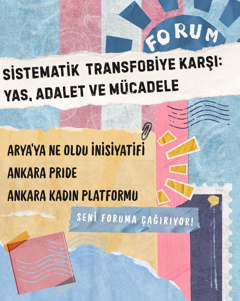 aryayaneoldu_2's tweet photo. Arya’ya Ne Oldu İnisiyatifi, Ankara Pride ve Ankara Kadın Platformu olarak herkesi “Sistematik Transfobiye Karşı: Yas, Adalet ve Mücadele” Forumu’na Çağırıyoruz!

Baskılara inat yan yana geliyoruz. Birbirimizi bulmaya, yaşadıklarımızı anlatmaya ve dayanışmayı büyütmeye devam ediyoruz. Yasımızı sessizliğe, öfkemizi yalnızlığa mahkûm etmiyoruz.

Ankara’da düzenleyeceğimiz forumda artan transfobi karşısında örgütlü ve birleşik mücadeleyi irdeleyerek yaşamlarımıza ve bedenlerimize karşı sistematikleşen politikaları konuşacağız. 

*Tarih ve mekân bilgisi için bio’daki formu doldurmanızı rica ediyoruz.