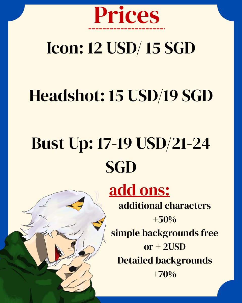 Kininarii143's tweet photo. COMMS SHEET REVAMP! TOS below ⬇️ 
DM for a slot! Very limited!! #artcommissions #artcomms #digitalartㅤ https://t.co/SSacg8HYZb