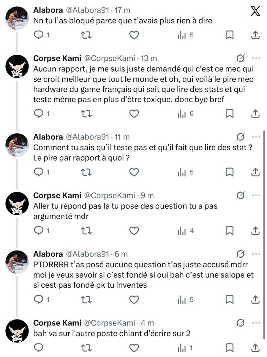 Alabora91's tweet photo. @CorpseKami @patriotefurax @Nicky_kusa Ta poser aucune questions arrête https://t.co/gqRHxhyws2