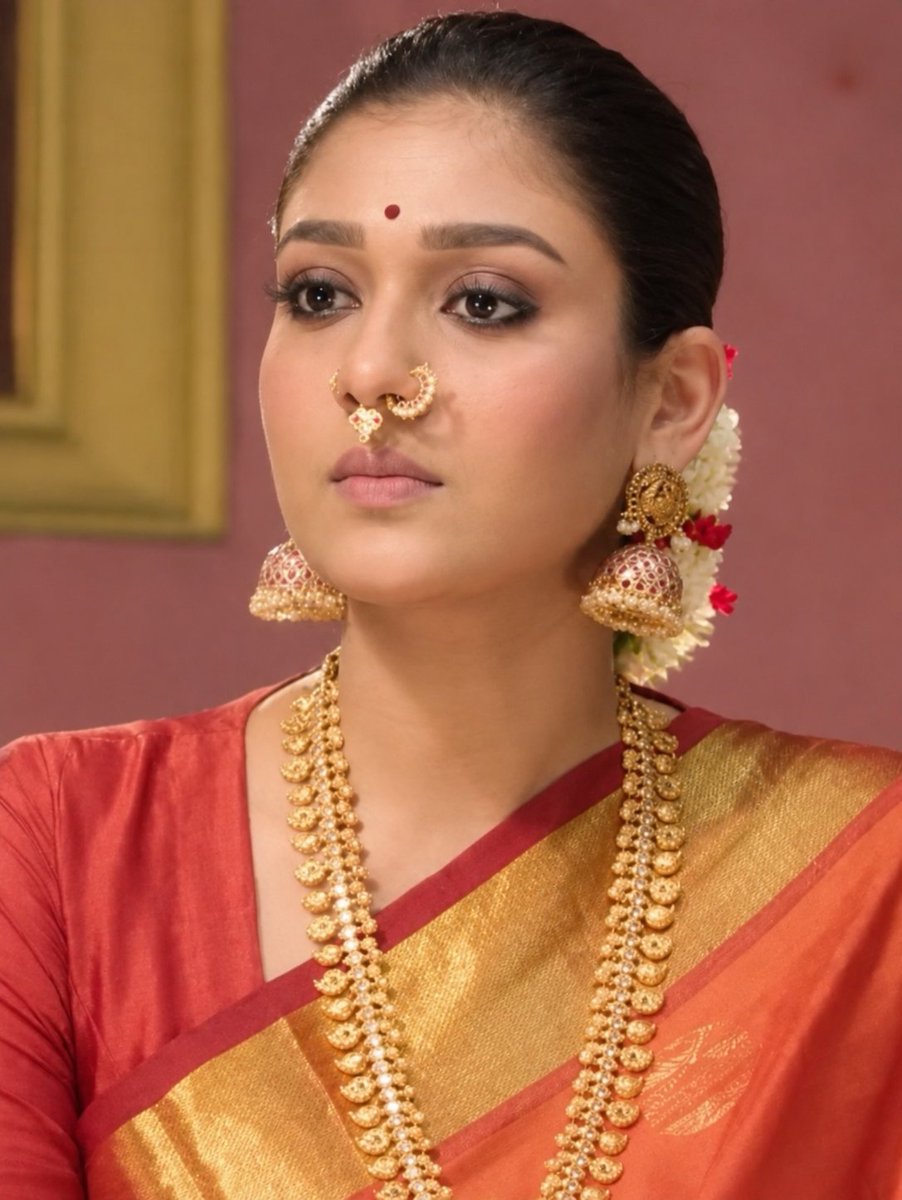 nayantharra's tweet photo. #Nayanthara 🧡

#MookuthiAmman 😇😇 https://t.co/0YQ01w1upO