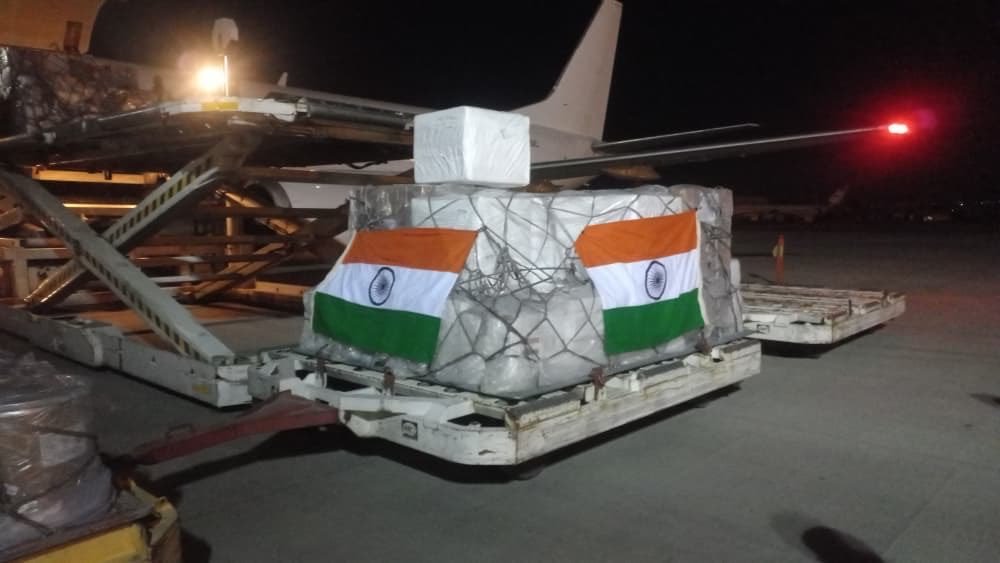 sidhant's tweet photo. India sends humanitarian support to Afghanistan https://t.co/ktJgB1kxbb