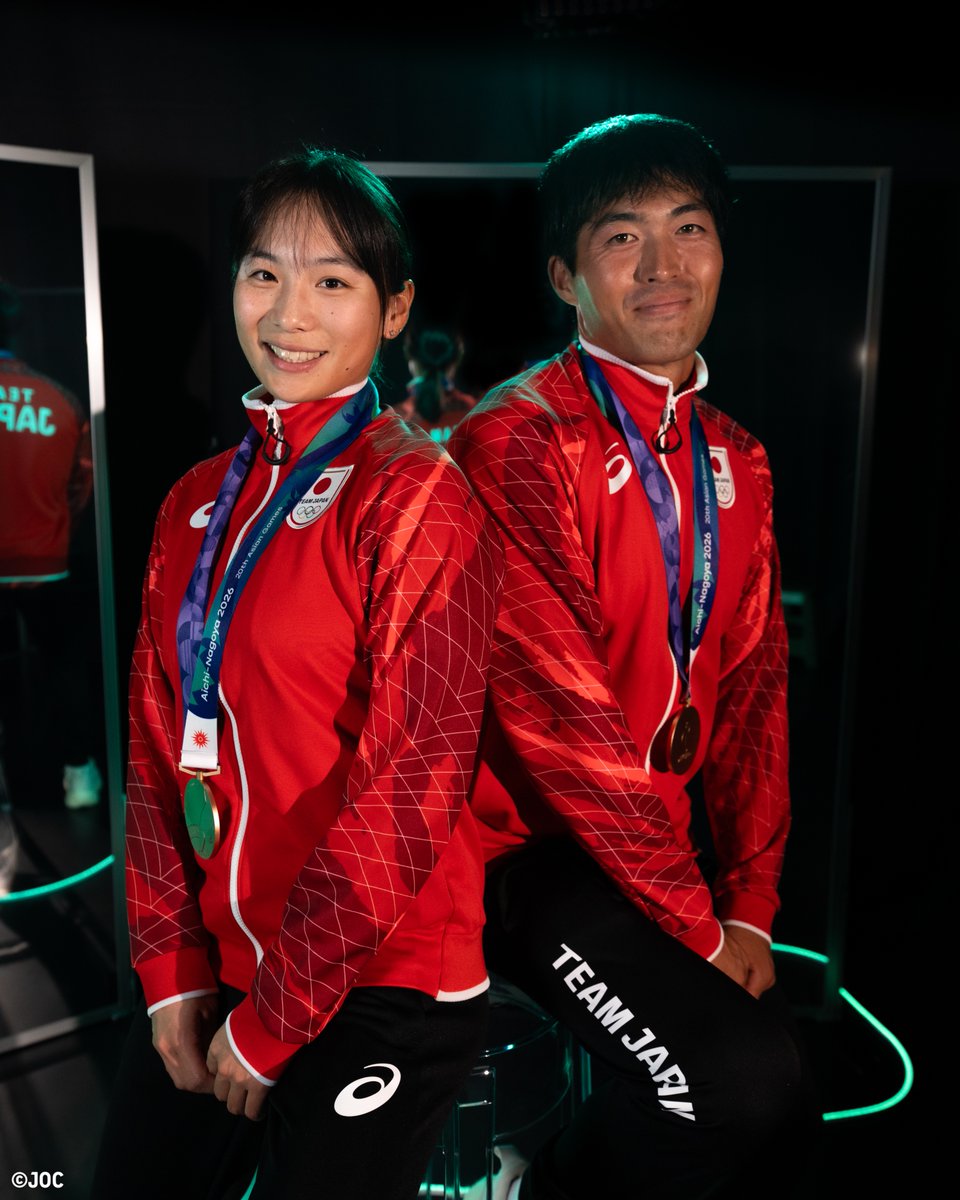 TeamJapan's tweet photo. Portrait📷

#愛知名古屋2026 🇯🇵
カヌー／スプリント
井上暉央 選手
福田りん 選手

#TEAMJAPAN #ともに一歩踏み出す勇気を
