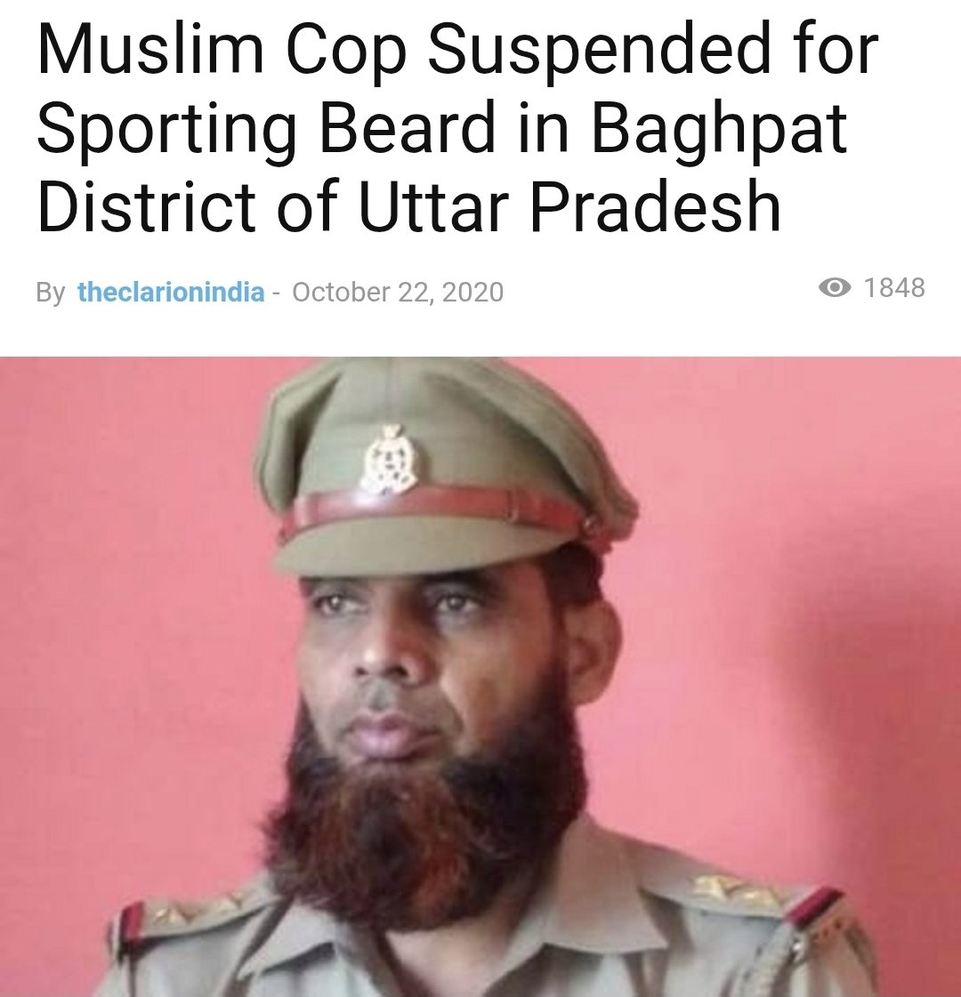 imMAK02's tweet photo. In this country a Muslim cop can't grow beard, can't use Islamic expressions in conversation but Hindu cops can dance in religious procession without any issue. https://t.co/8hCSv414w6