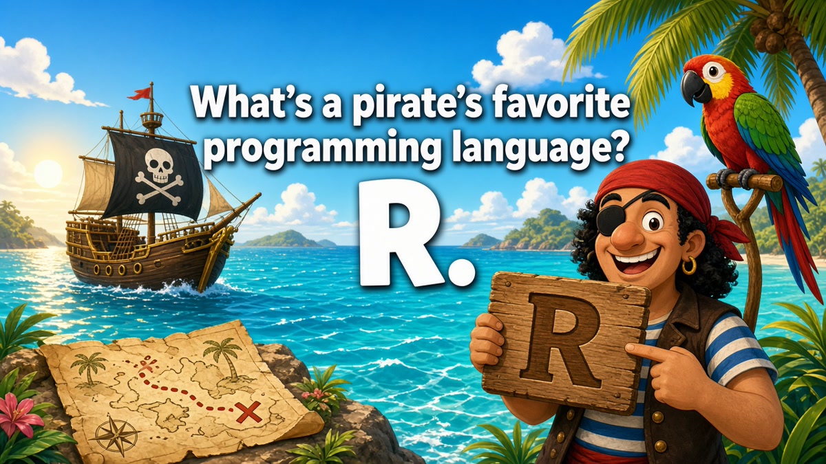 DigitalOxCanada's tweet photo. What's a pirate's favorite programming language?
R. https://t.co/tUghjaaOfm