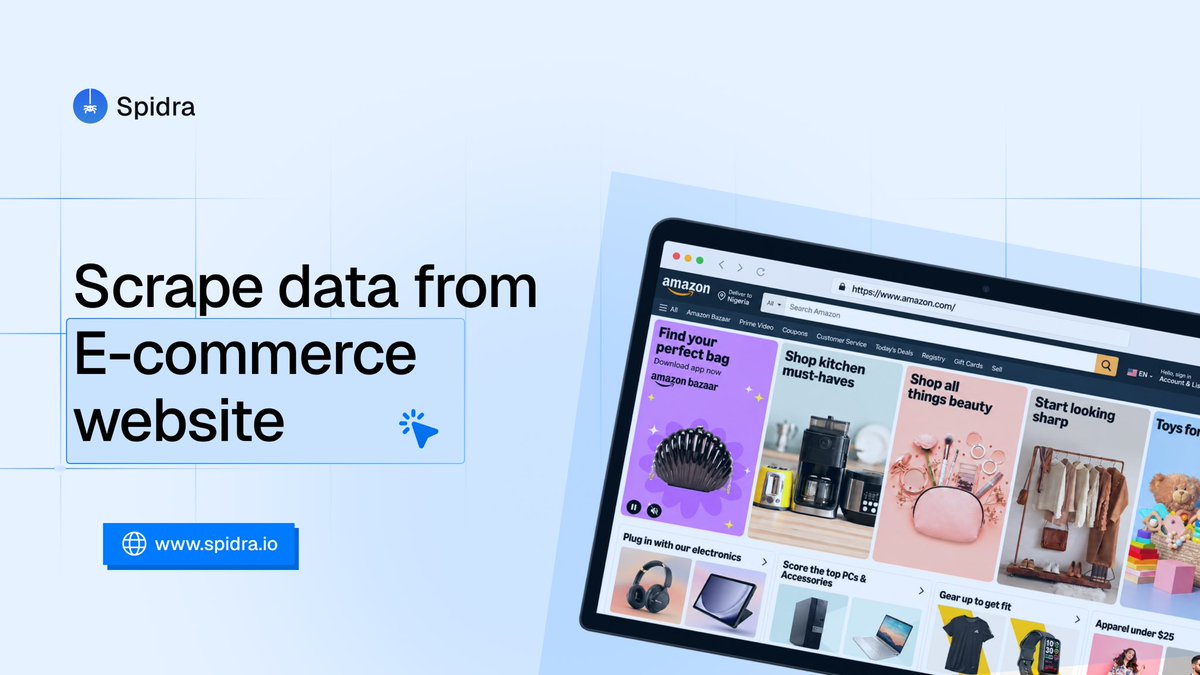 spidrahq's tweet photo. Scraping data from your favourite e-commerce site just got easier with Spidra.

You can use our MCP or Playground.
#Spidra #Scraping #MCP https://t.co/OdJ53bMupb