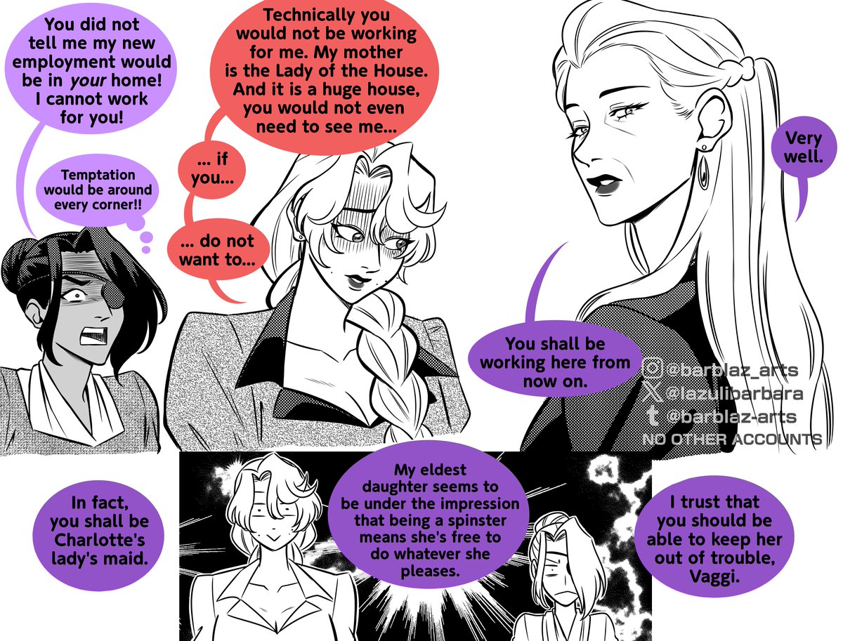 LazuliBarbara's tweet photo. Part 2 of the Bridgerton/Regency era AU(featuring the cottage ep ake my fave ep)

Some lore for those who dont watch the show will be in the replies
#chaggie #chaggi #hazbinhotel https://t.co/ONnYGNmaPx